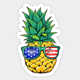 USA Patriotic Pineapple Sticker